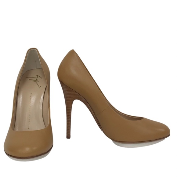 New GUISEPPE ZANOTTI Beige Platform Heels Size EU 39 / US 8.5 - Picture 12 of 12